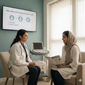 Dr. Mannan Gupta providing safe and legal Abortion for International Patients in Delhi at his government-approved centre